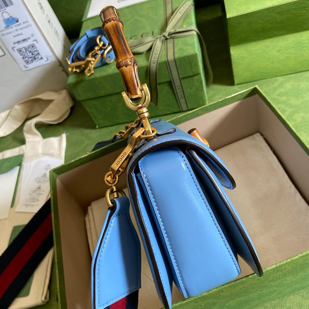 Gucci Bamboo 1947 Jumbo GG Small Top Handle Bag - Replica Luxury Bags™