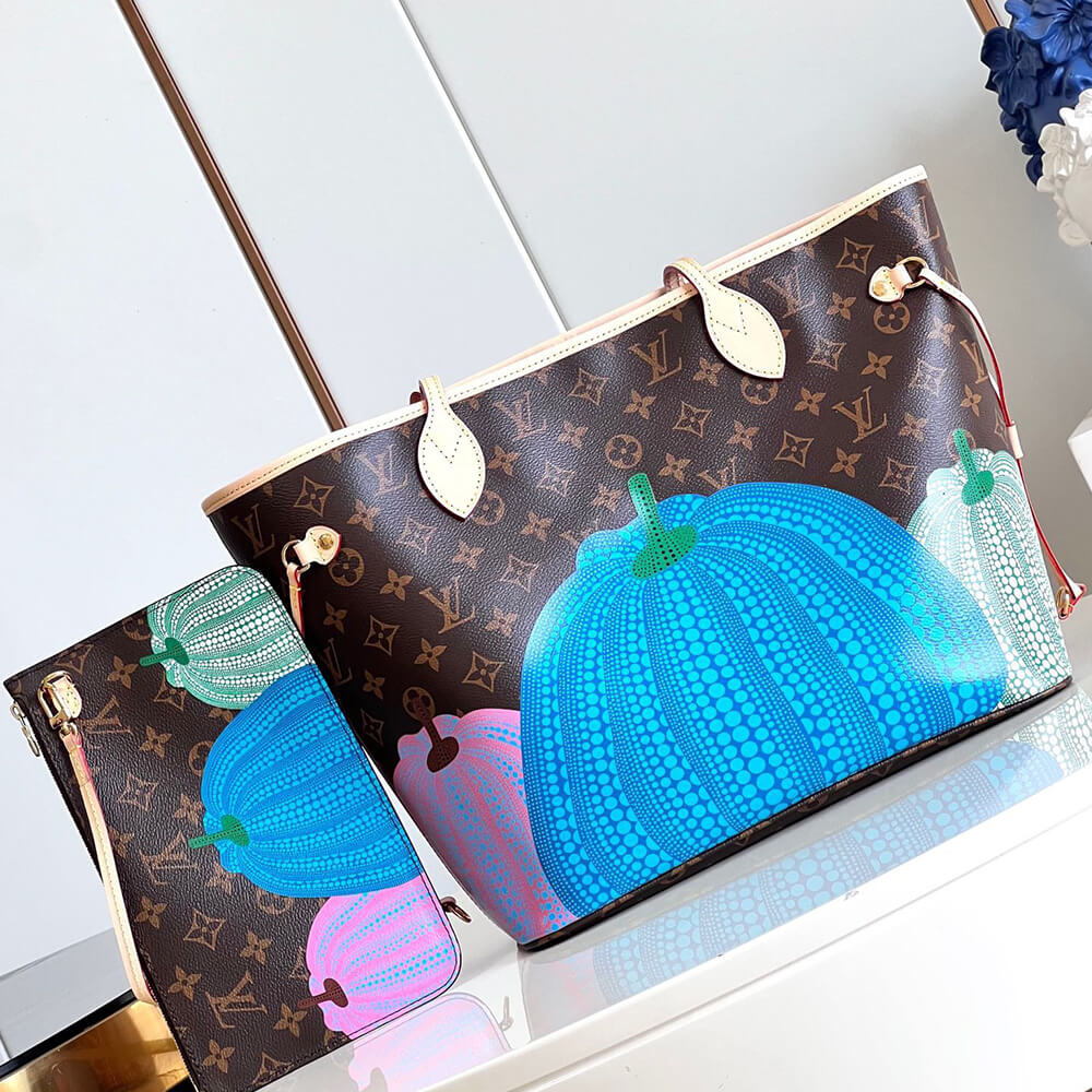 LV x YK Neverfull MM Bag - Replica Luxury Bags™