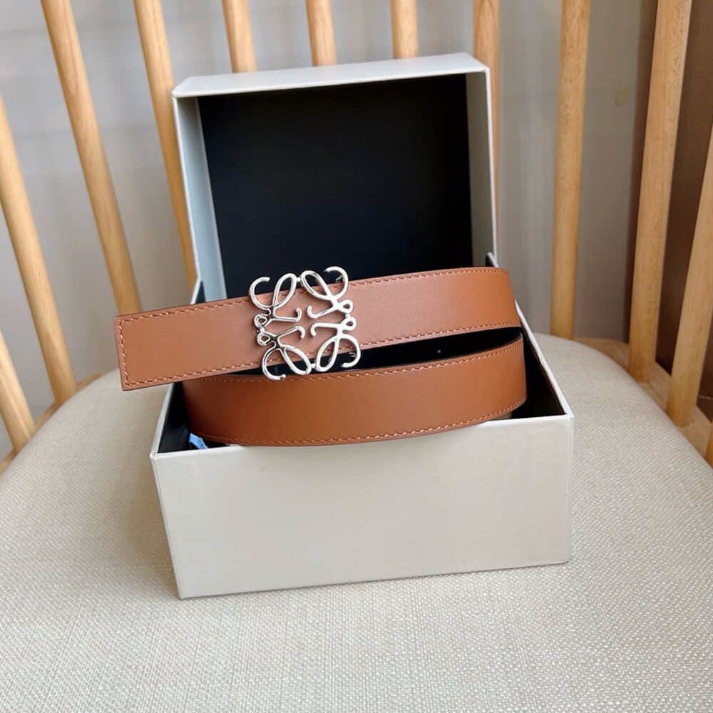 LOEWE Reversible Anagram belt in smooth calfskin 28mm - Replica Luxury Bags™