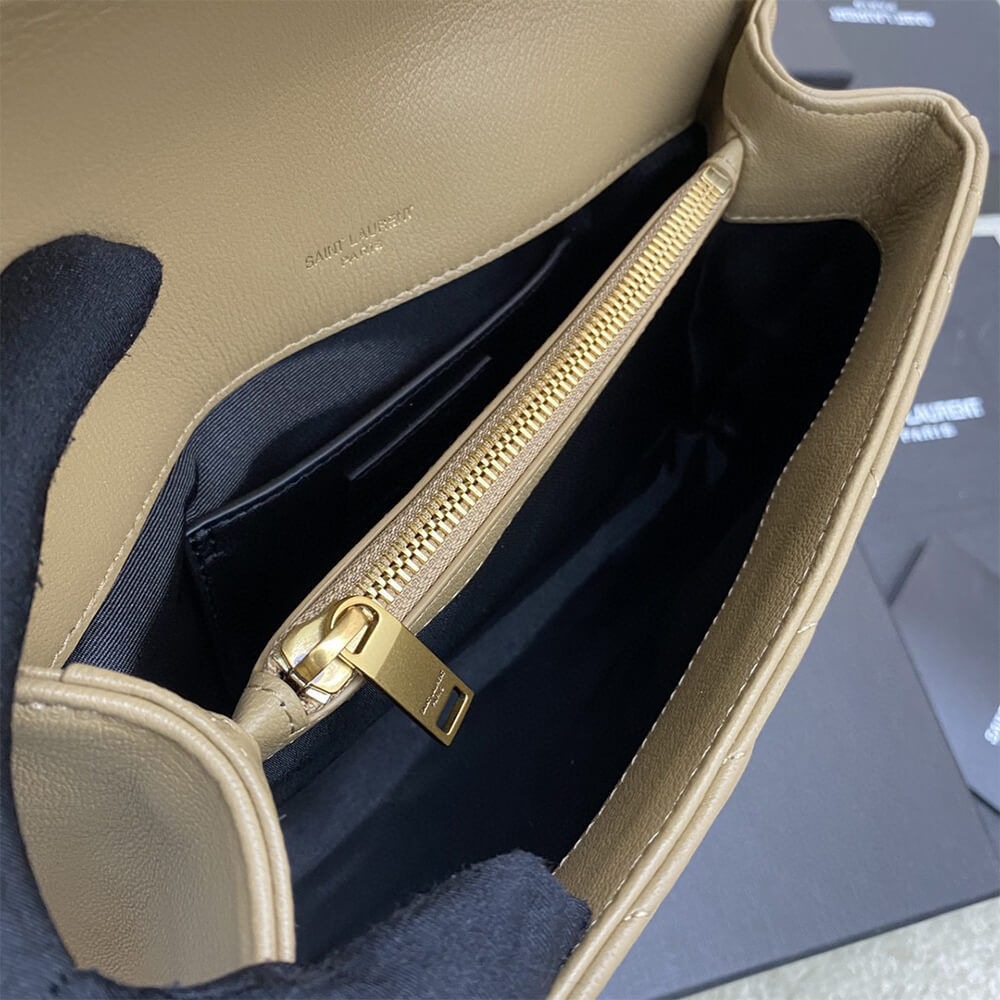 YSL College Medium Chain Bag In Quilted Leather - Replica Luxury Bags™