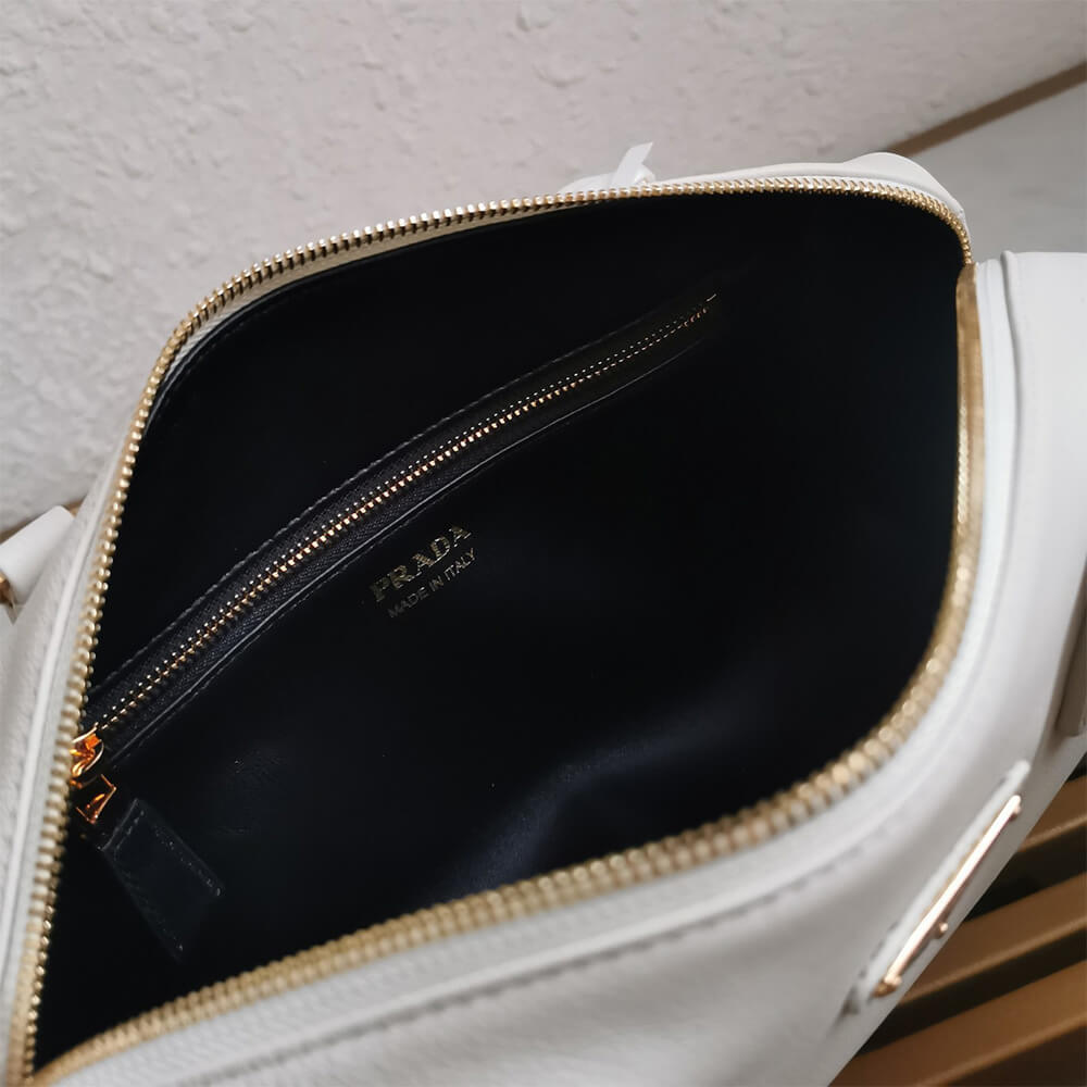 Prada Medium Leather Top Handle Bag with Padlock - Replica Luxury Bags™