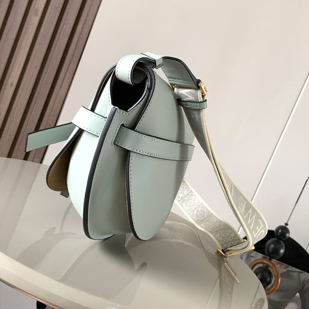 Loewe Small Gate Bag in Soft Calfskin and Jacquard - Replica Luxury Bags™