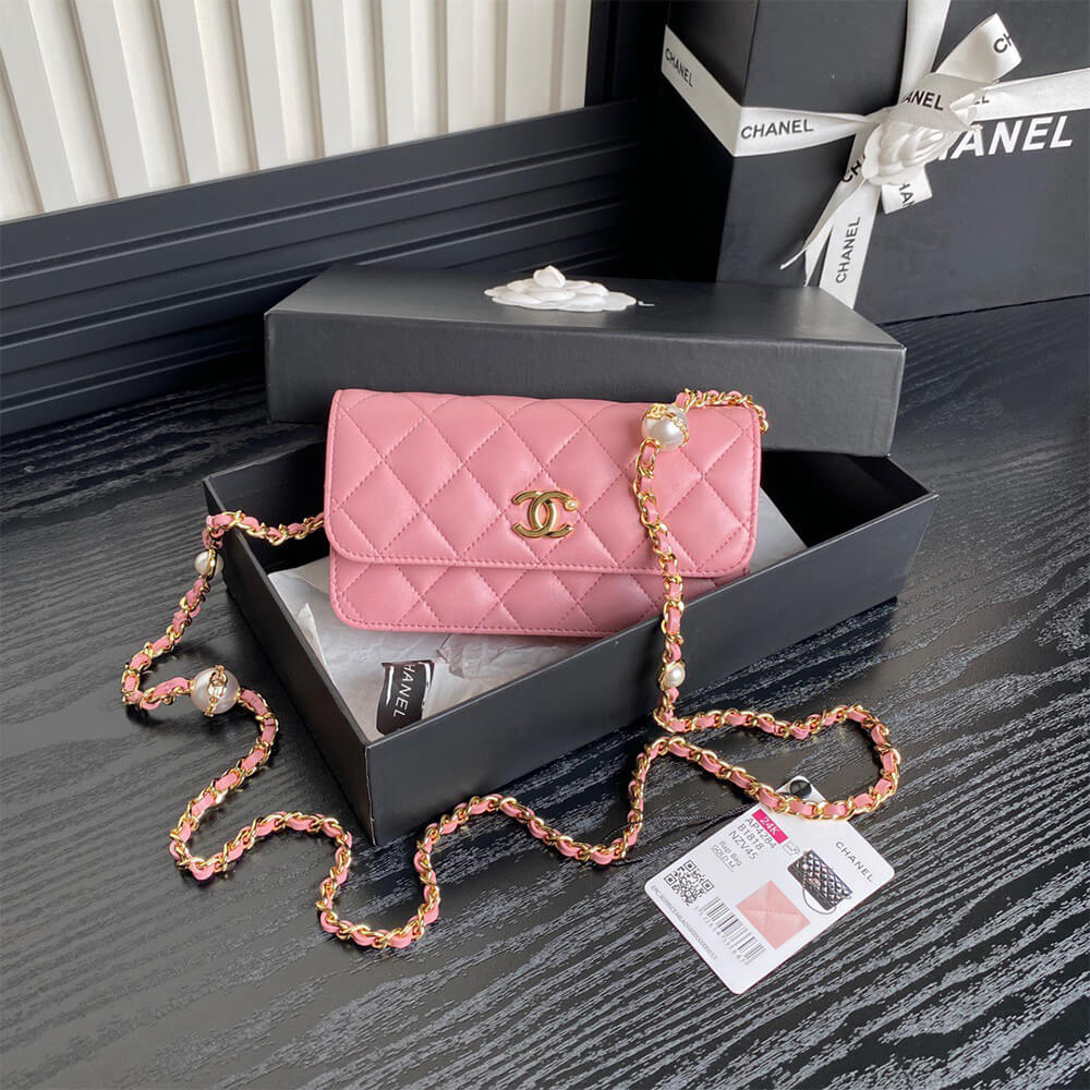 Chanel Flap Phone Holder with Chain Bag - Replica Luxury Bags™