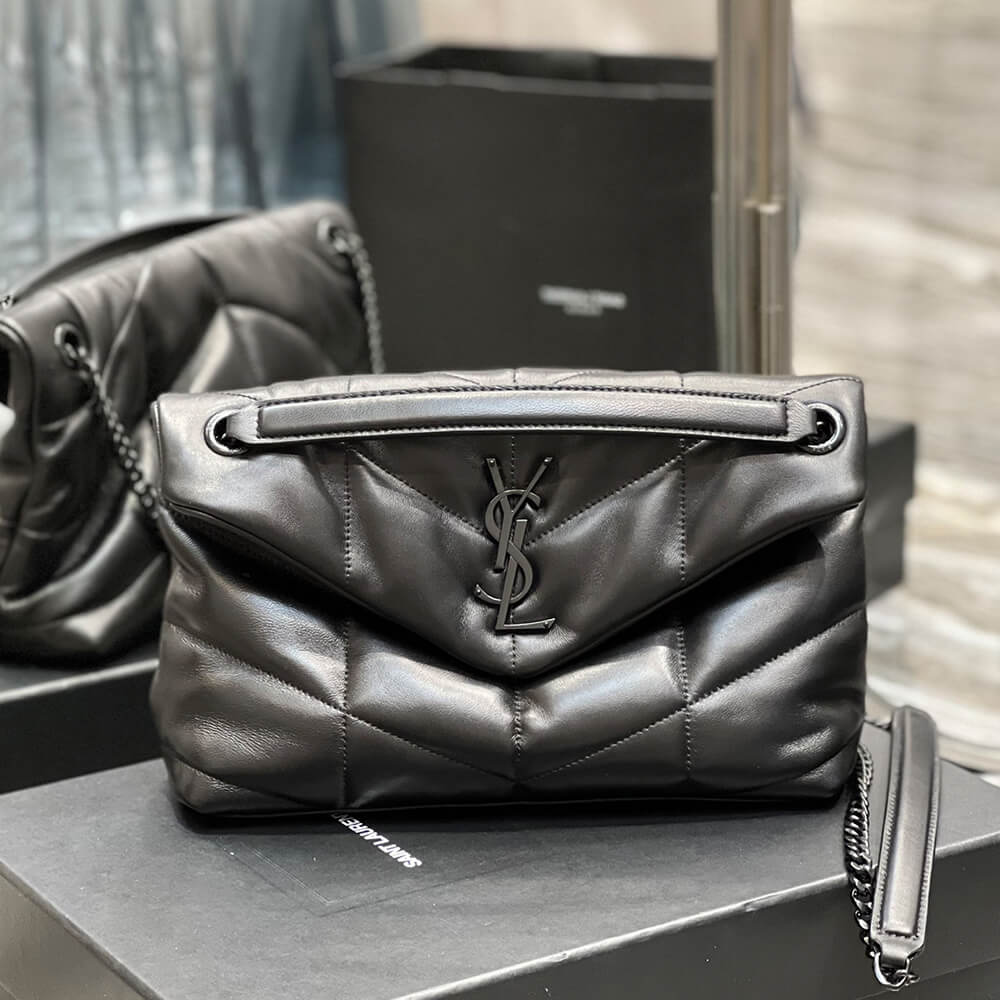 YSL Puffer Small Chain Bag in Black - Replica Luxury Bags™