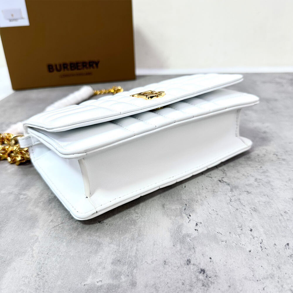 Burberry Small Lola Bag in White - Replica Luxury Bags™