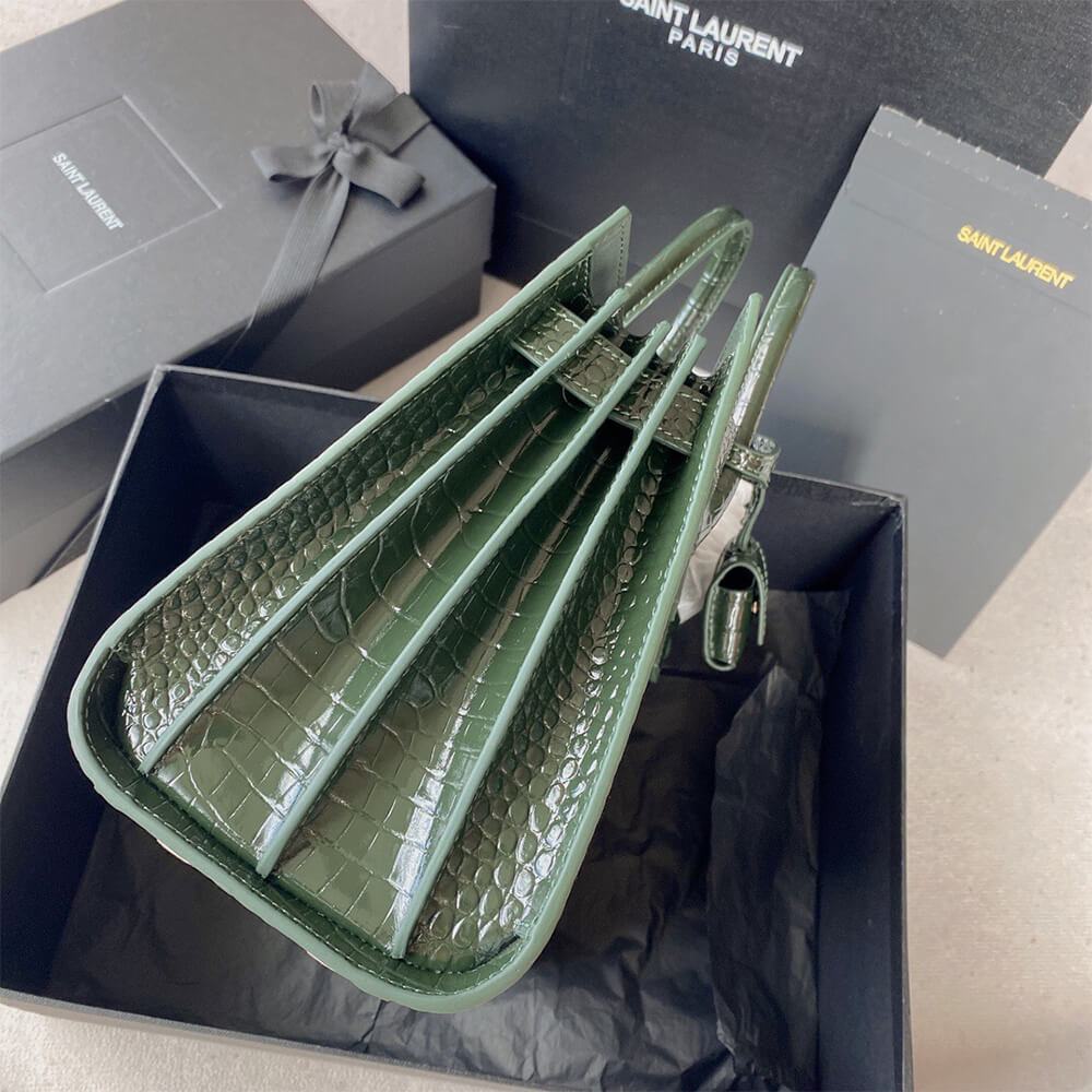 YSL Sac De Jour Baby Bag in Crocodile-Embossed - Replica Luxury Bags™