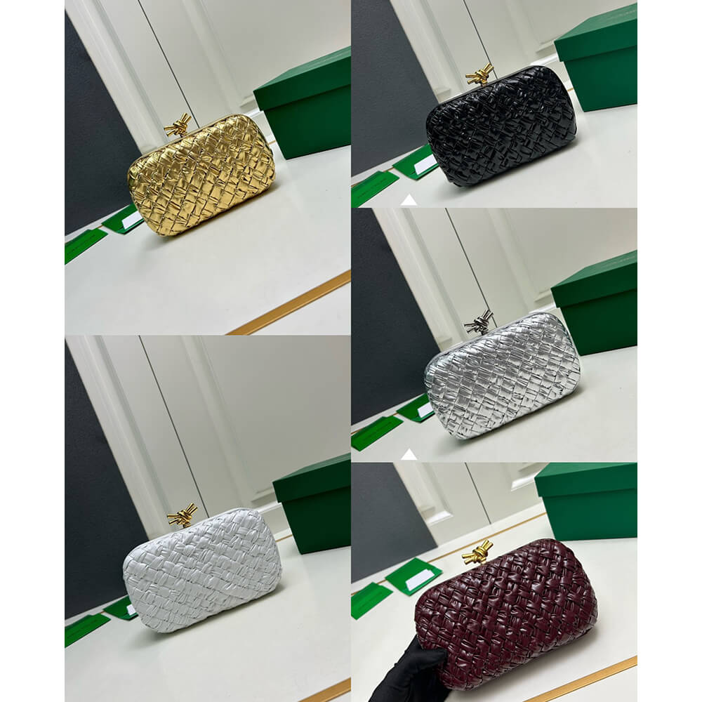 Bottega Veneta Knot Intrecciato Leather Clutch Bag - 5 Colors Available - Replica Luxury Bags™