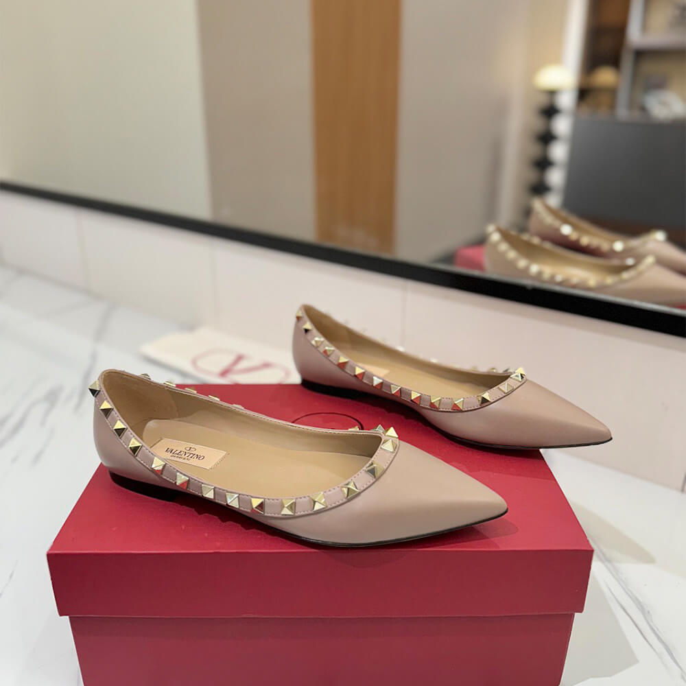 Valentino Rockstud Ballet Flat Shoes - Replica Luxury Bags™