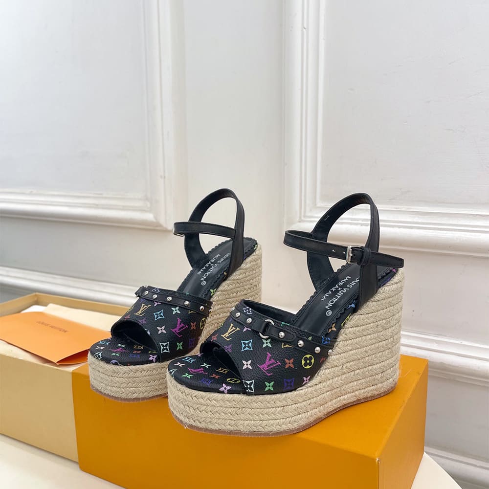 LV x TM Helios Wedge Sandal Shoes - Replica Luxury Bags™