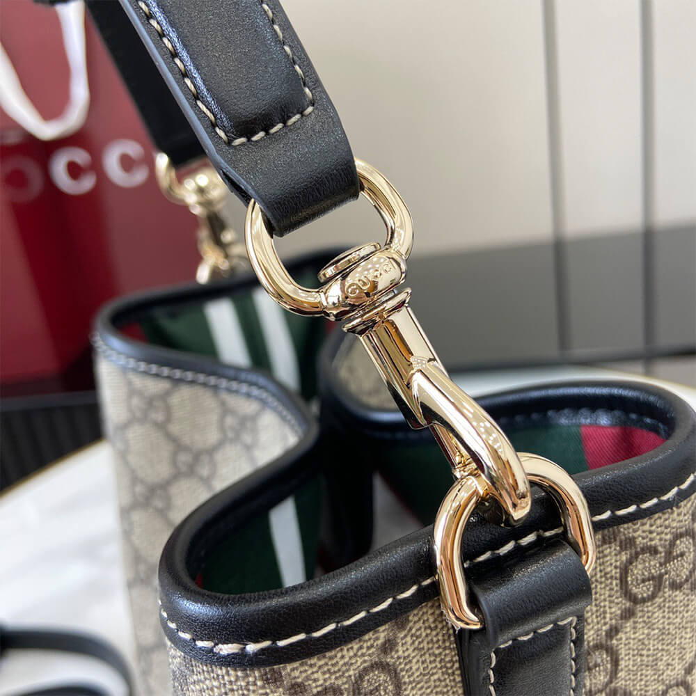 Gucci GG Emblem Mini Bucket Bag - Replica Luxury Bags™