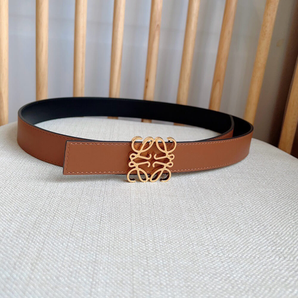 LOEWE Reversible Anagram belt in smooth calfskin 28mm - Replica Luxury Bags™