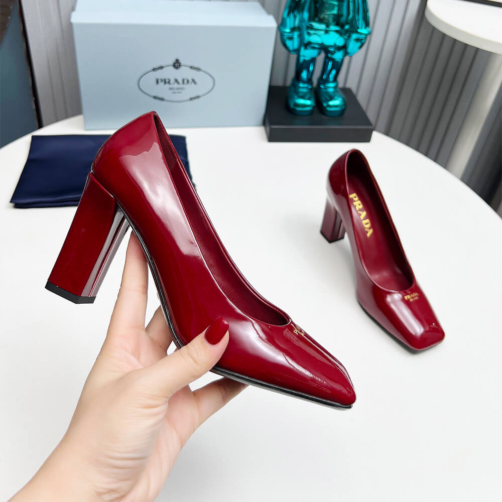 Prada Patent Leather Pumps 85mm Shoes - Replica Luxury Bags™