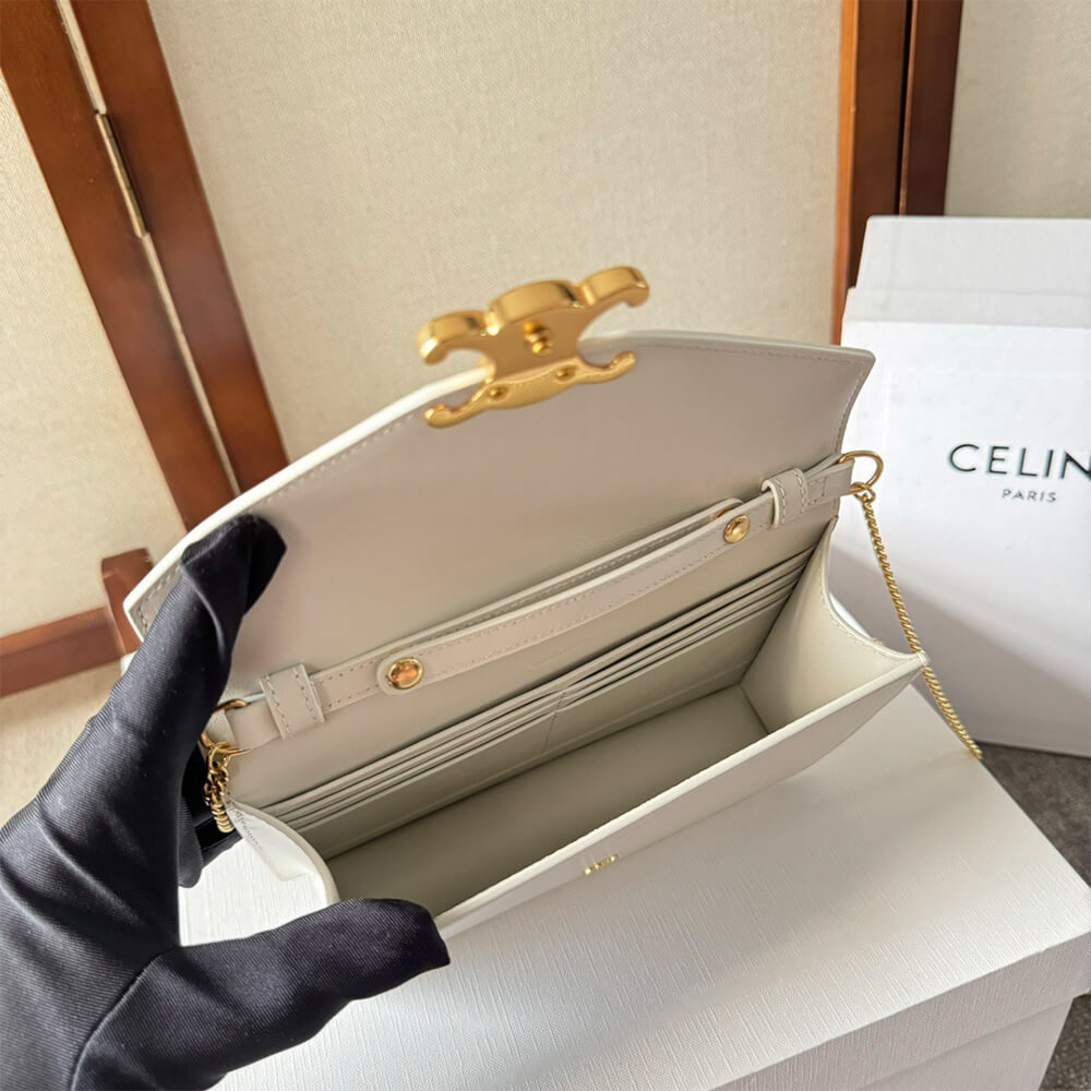 Celine Wallet On Chain Margo in Shiny calfskin Bag - Replica Luxury Bags™