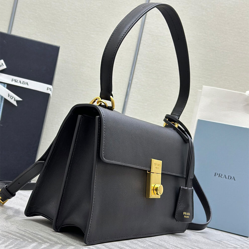 Prada Soft Sound Medium Leather Shoulder Bag - Replica Luxury Bags™