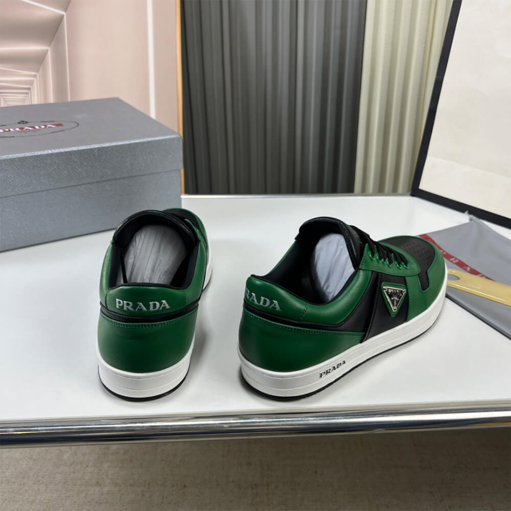 Prada Downtown Nappa Leather Sneakers Shoes - Replica Luxury Bags™