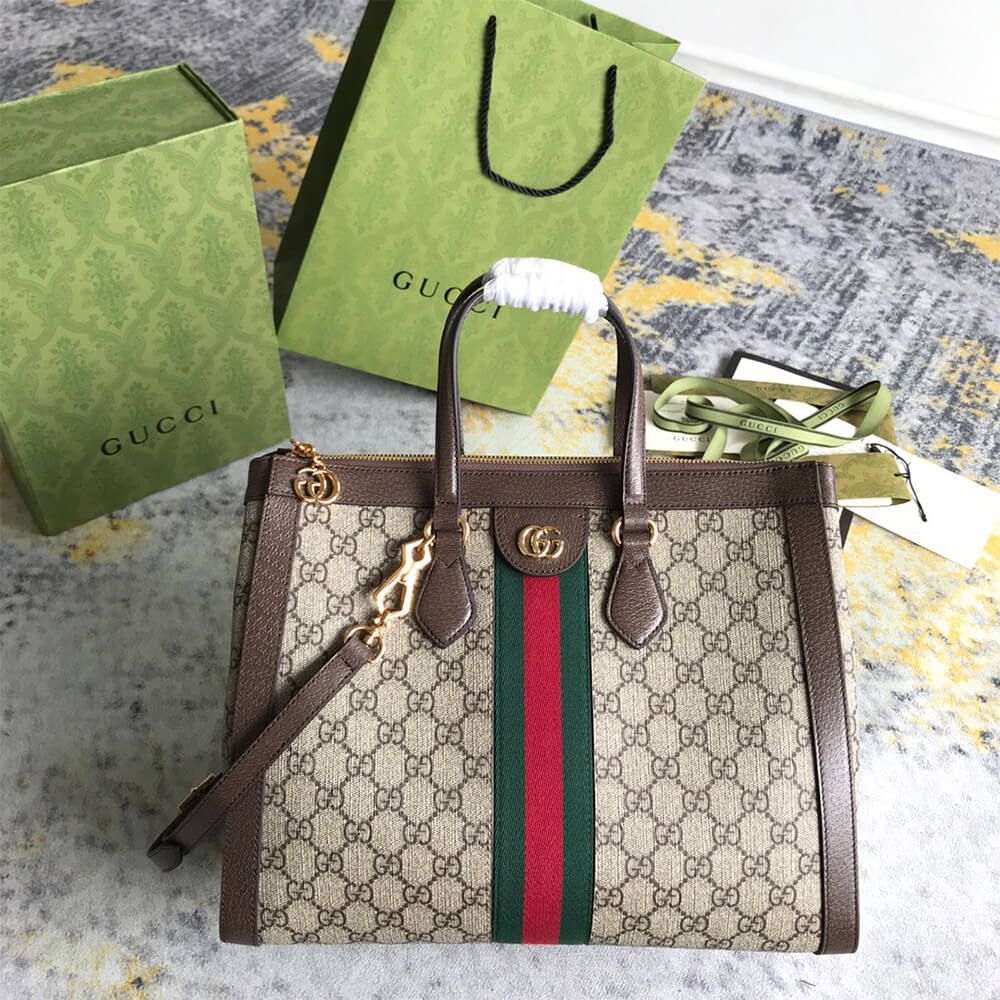 Gucci OPHIDIA GG MEDIUM TOTE BAG - Replica Luxury Bags™