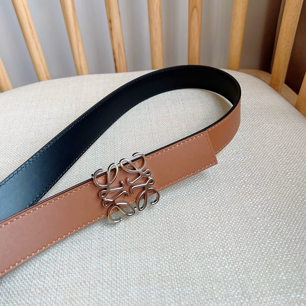 LOEWE Reversible Anagram belt in smooth calfskin 28mm - Replica Luxury Bags™