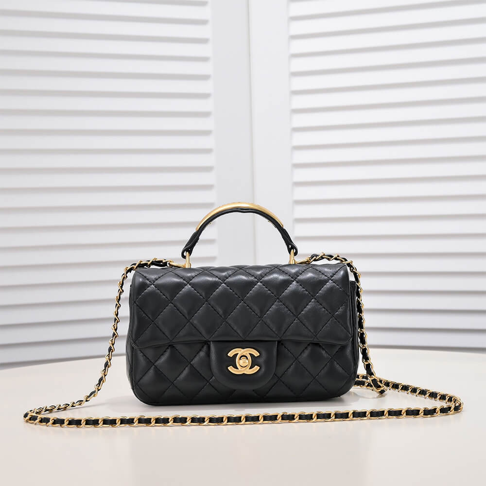 Chanel Mini Flap Bag with Top Handle - Replica Luxury Bags™