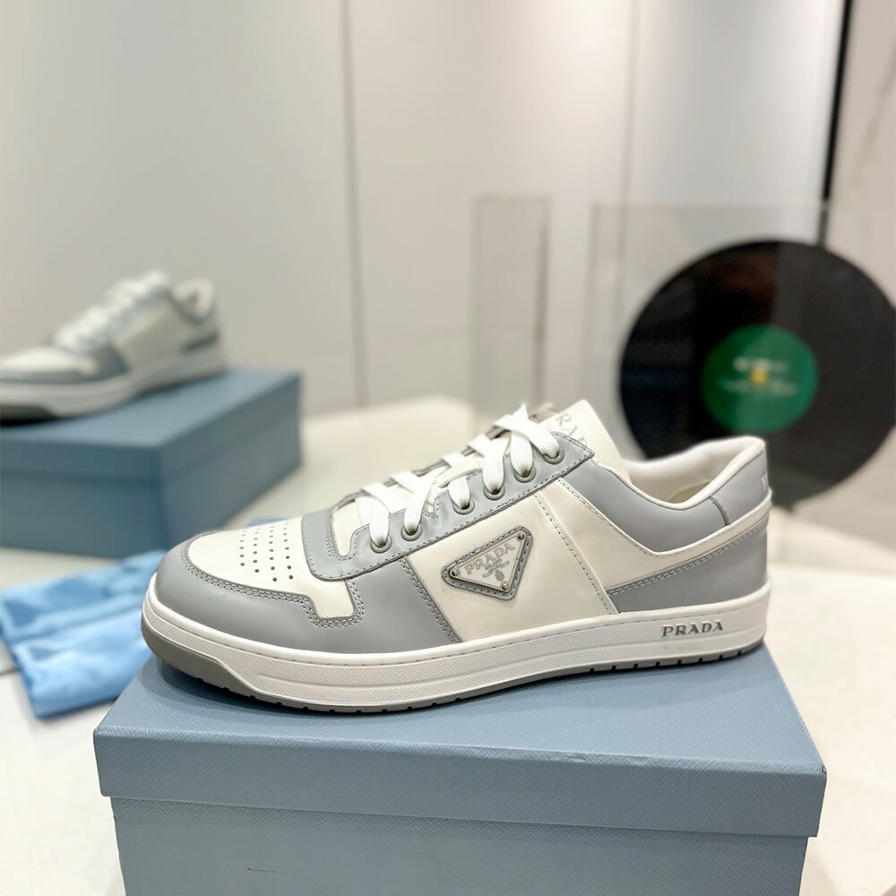 Prada Downtown Nappa Leather Sneakers Shoes - Replica Luxury Bags™