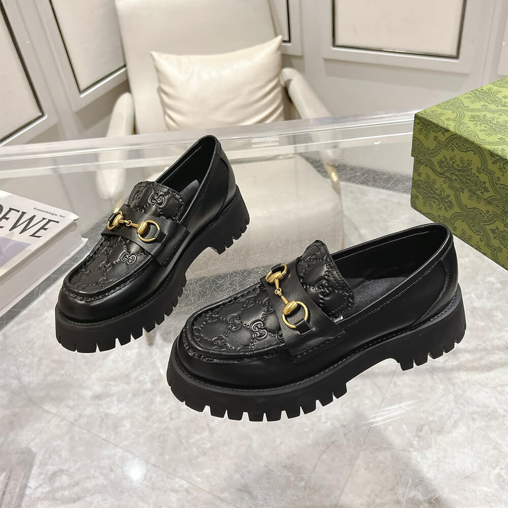 Gucci Women s Horsebit loafer with lug sole Shoes - Replica Luxury Bags™