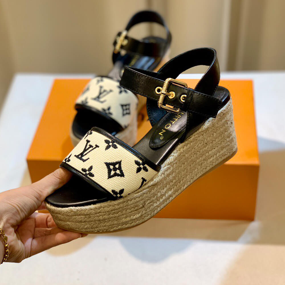 LV Starboard Wedge Sandal Shoes - Replica Luxury Bags™