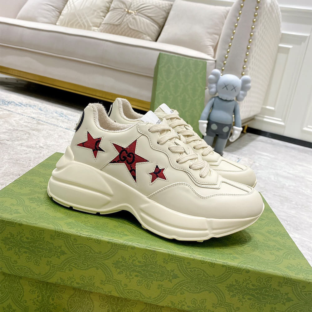 Gucci Rhyton Sneaker with Stars Shoes - Replica Luxury Bags™