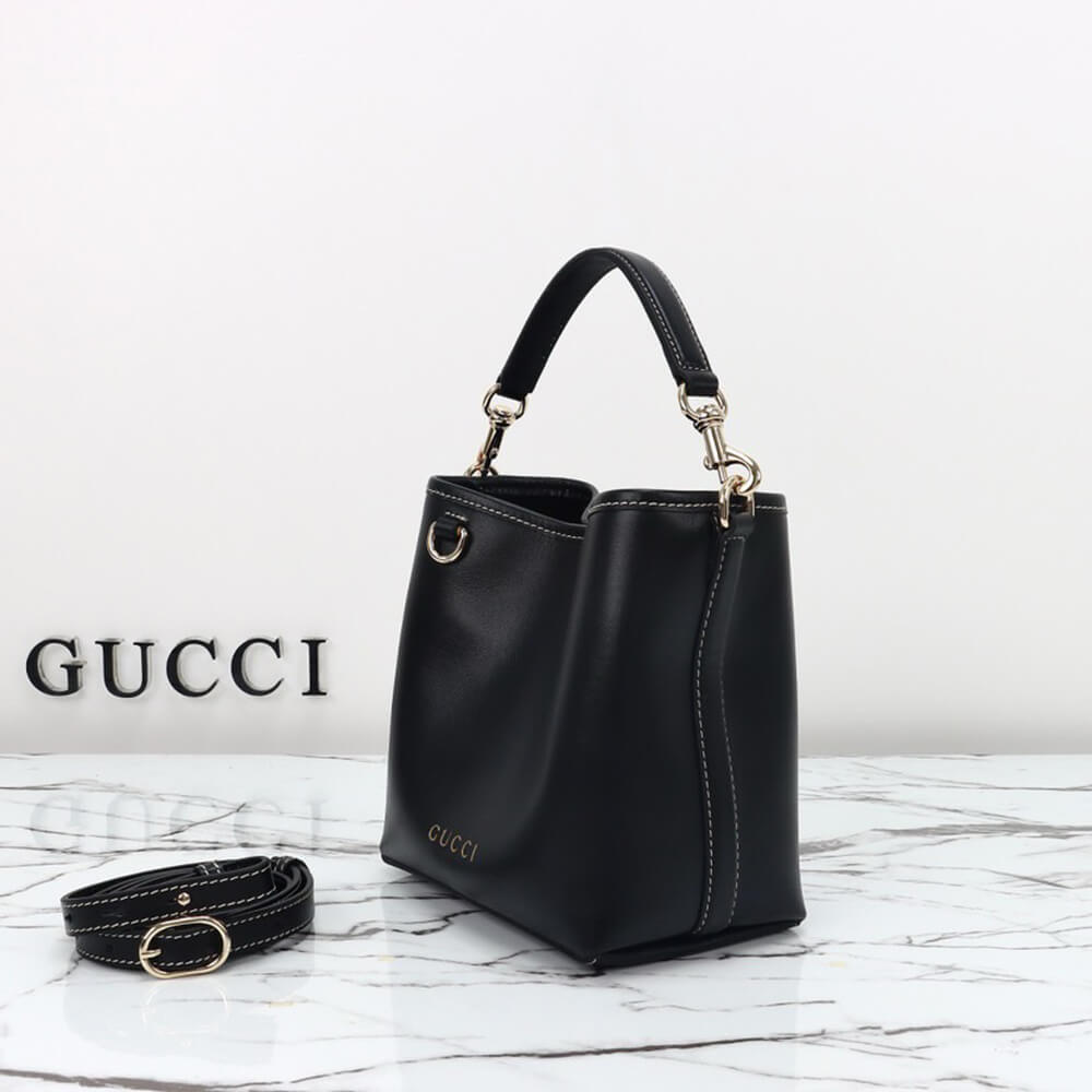 Gucci GG Emblem Mini Bucket Bag - Replica Luxury Bags™