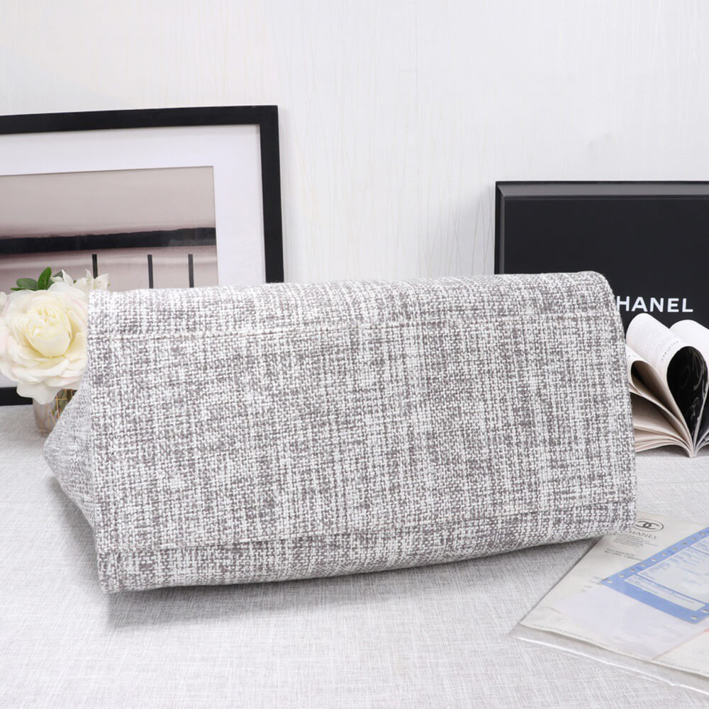 Chanel Woven Straw Raffia Striped Medium Deauville Tote Bag - Replica Luxury Bags™