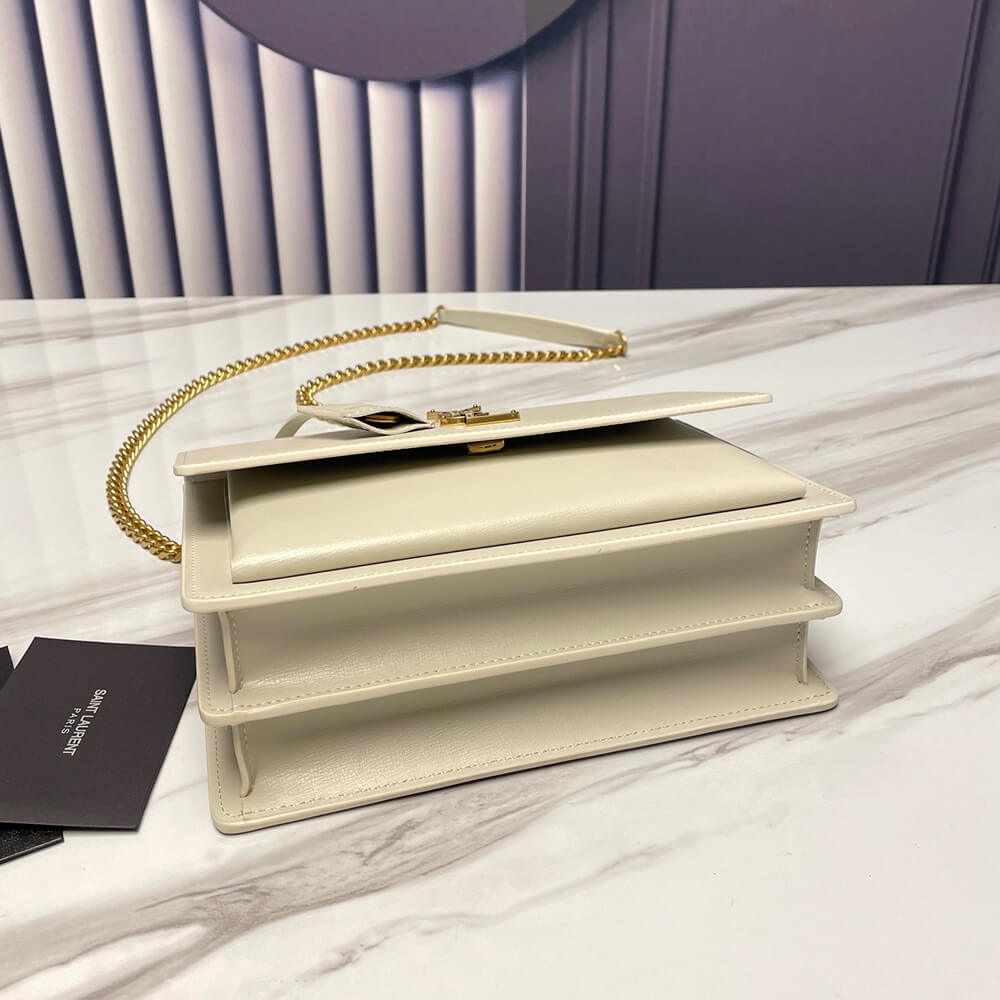 YSL Sunset Medium Chain Bag in Smooth Leather - Replica Luxury Bags™