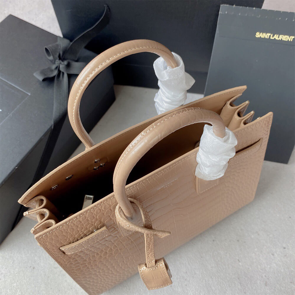 YSL Sac De Jour Baby Bag In Crocodile-Embossed - Replica Luxury Bags™