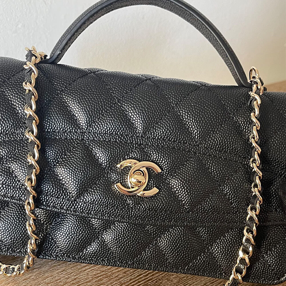Chanel Clutch Bag With Chain and Top Handle - Replica Luxury Bags™