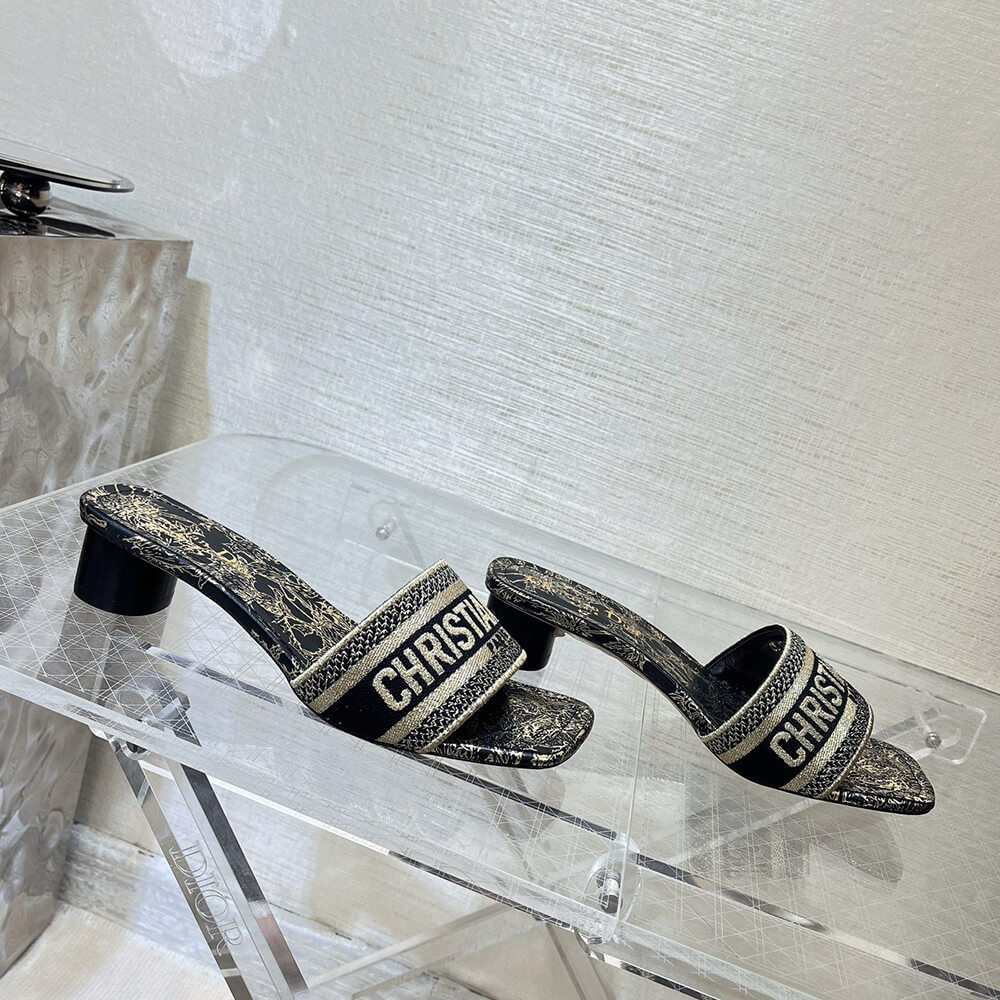 Dior Dway Heeled Slide Shoes - Replica Luxury Bags™