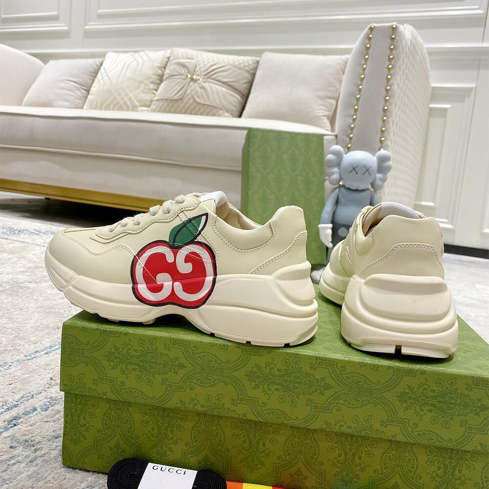 Gucci Rhyton Apple-print Sneaker Shoes - Replica Luxury Bags™