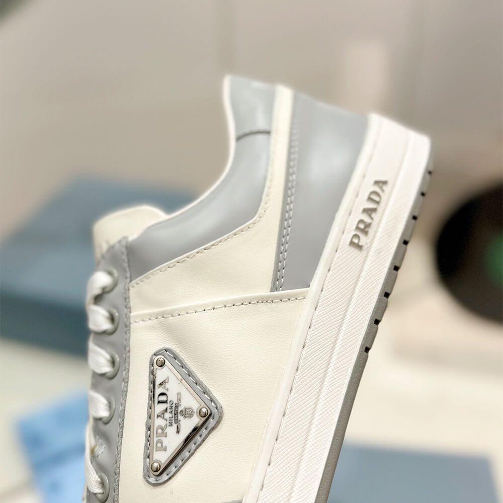 Prada Downtown Nappa Leather Sneakers Shoes - Replica Luxury Bags™