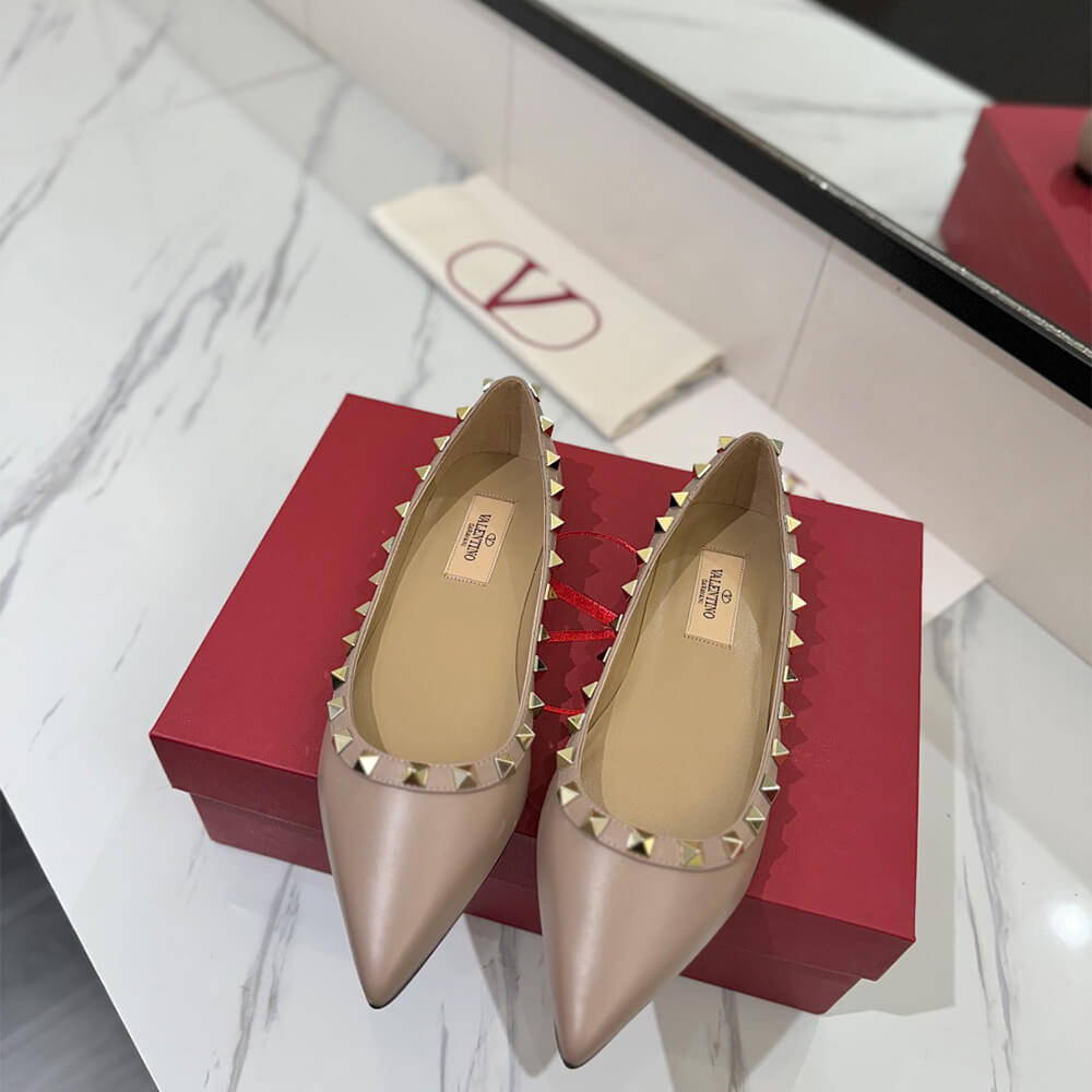 Valentino Rockstud Ballet Flat Shoes - Replica Luxury Bags™