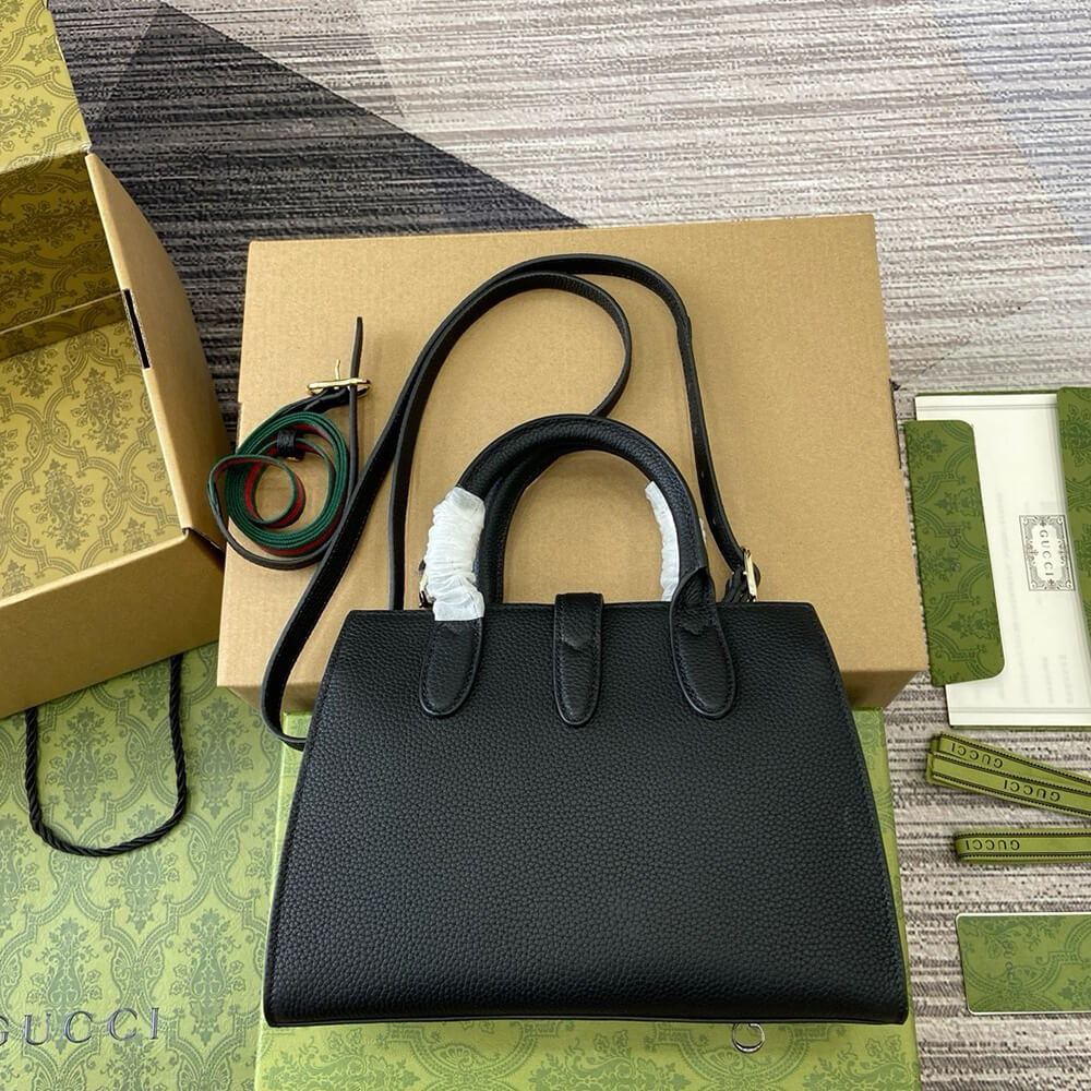 Gucci Small Tote Bag With Hook Closure - Replica Luxury Bags™