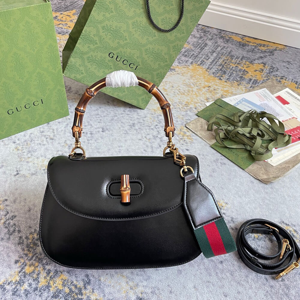 Gucci Bamboo 1947 Jumbo GG Small Top Handle Bag - Replica Luxury Bags™