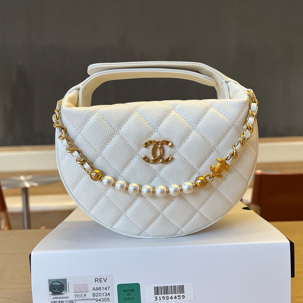 Chanel Pouch Bag in White - Replica Luxury Bags™