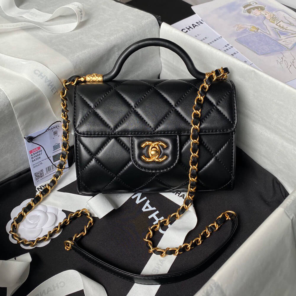 Chanel Mini Flap Bag With Top Handle - Replica Luxury Bags™