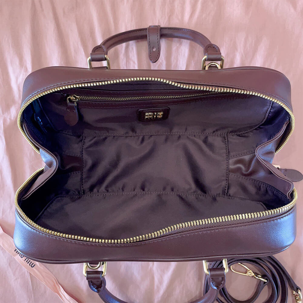 Miumiu Large Arcadie Leather Bag - Replica Luxury Bags™