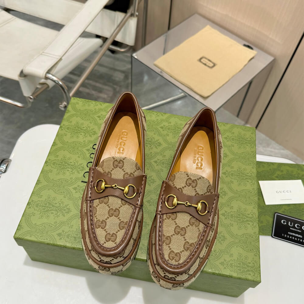 Gucci Women s Horsebit wedge loafer Shoes - Replica Luxury Bags™
