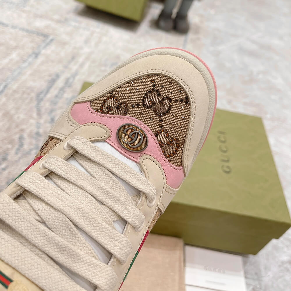 Gucci Women s Screener sneaker with crystals Shoes - Replica Luxury Bags™