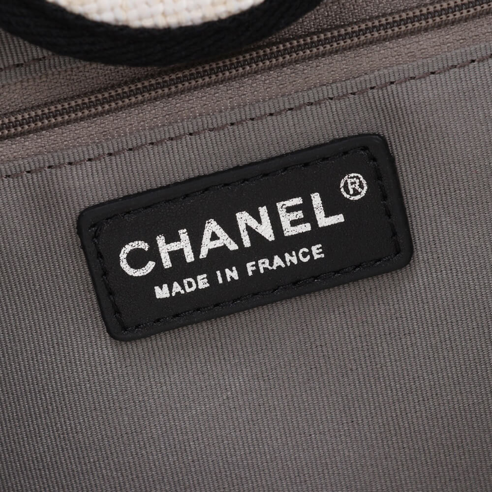 Chanel Woven Straw Raffia Striped Medium Deauville Tote Bag - Replica Luxury Bags™