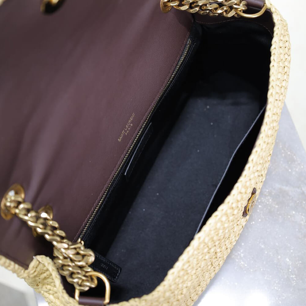 YSL Saint Laurent Niki Chain Medium Bag In Raffia - Replica Luxury Bags™