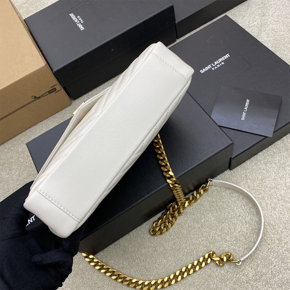 YSL College Medium Chain Bag In Quilted Leather - Replica Luxury Bags™
