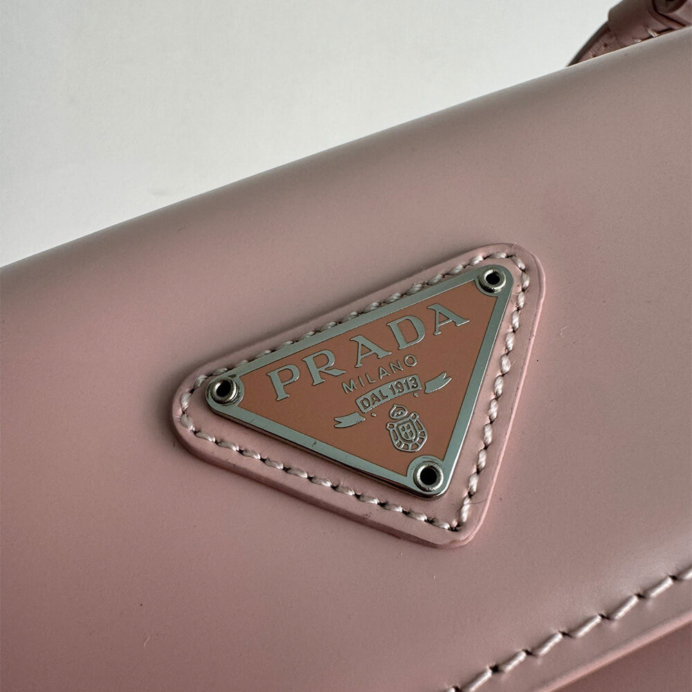 Small Prada Cleo Brushed Leather Shoulder Bag with Flap - Replica Luxury Bags™