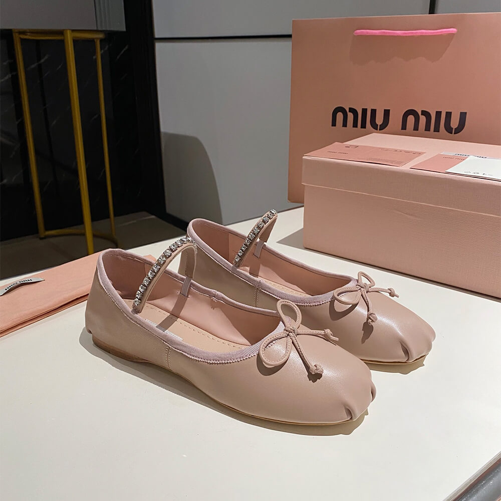 MiuMiu Leather ballerinas Shoes - Replica Luxury Bags™