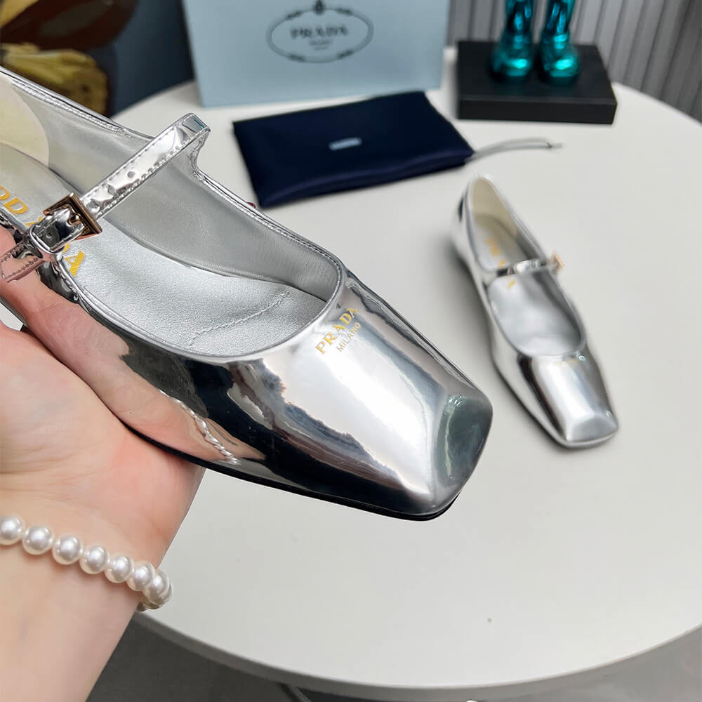 Prada Patent Leather Mary Jane Ballerinas Shoes - Replica Luxury Bags™