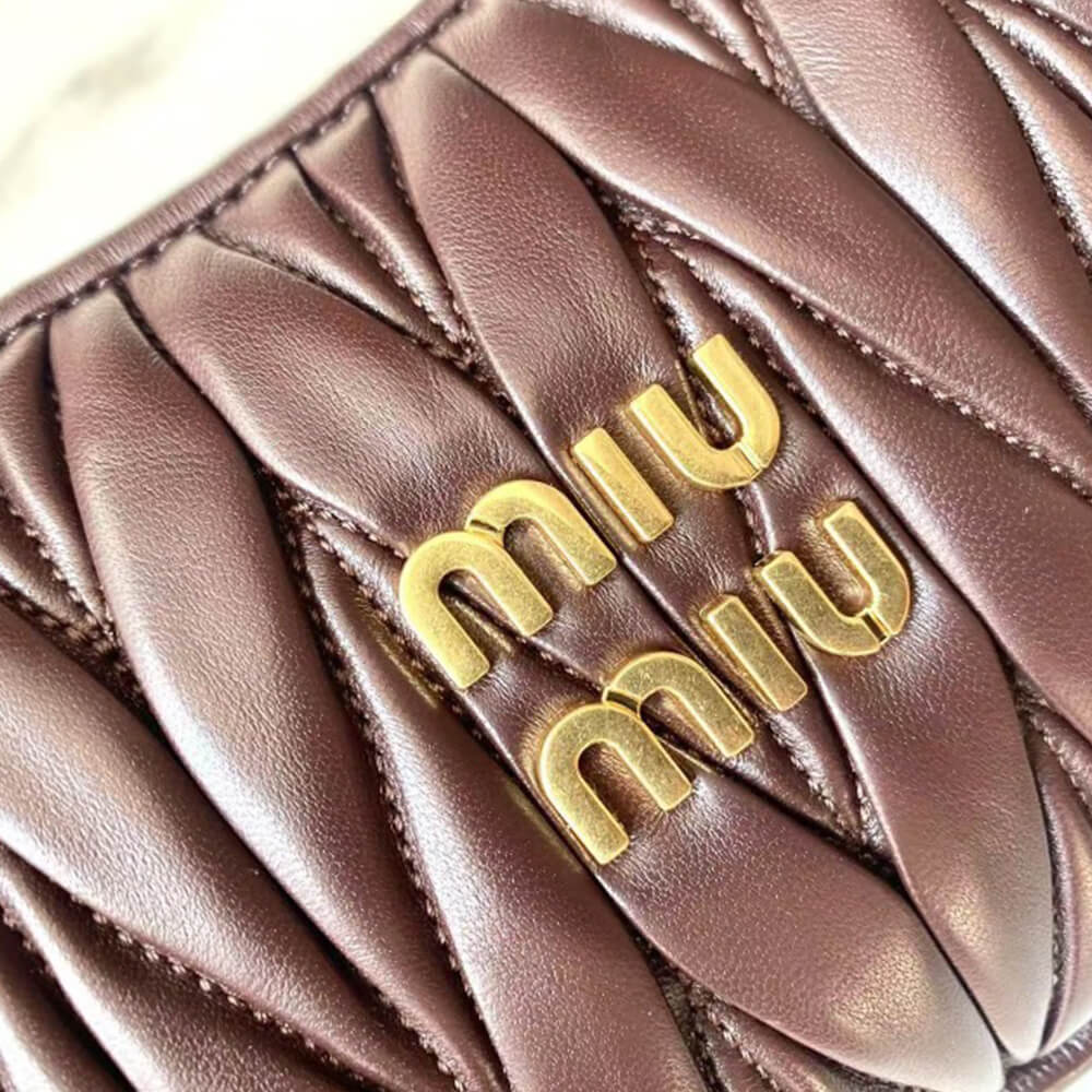 Miumiu Small Wander Matelasse Nappa Leather Hobo Bag - Replica Luxury Bags™