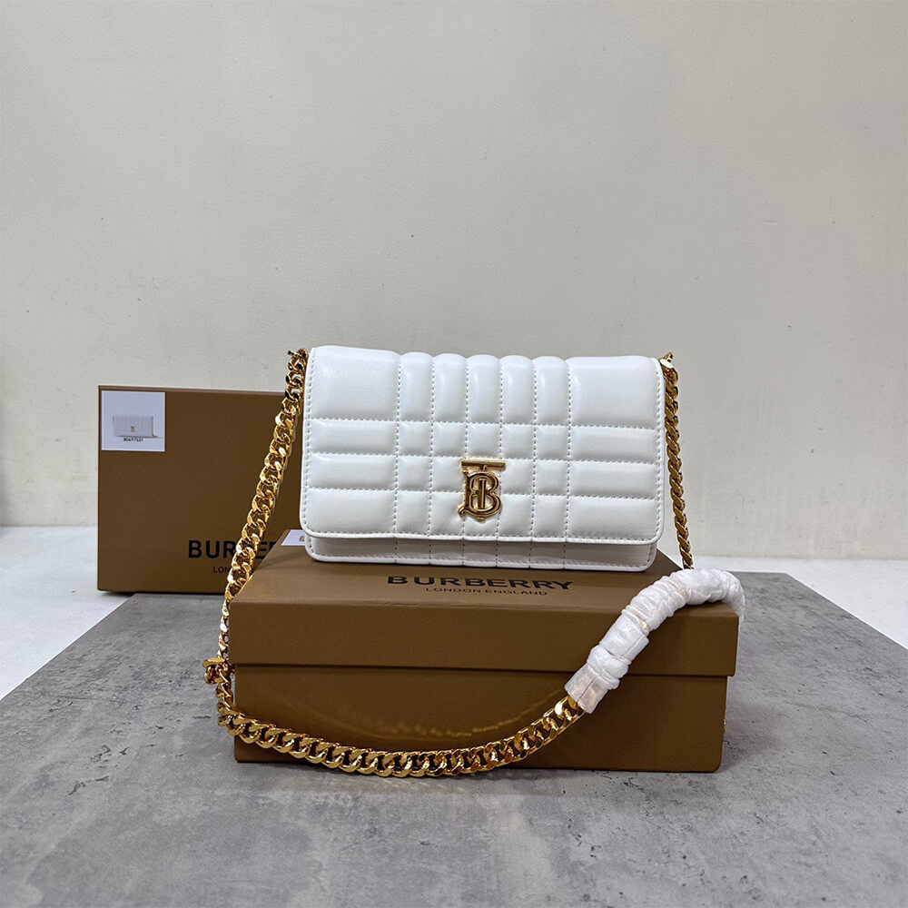 Burberry Small Lola Bag in White - Replica Luxury Bags™